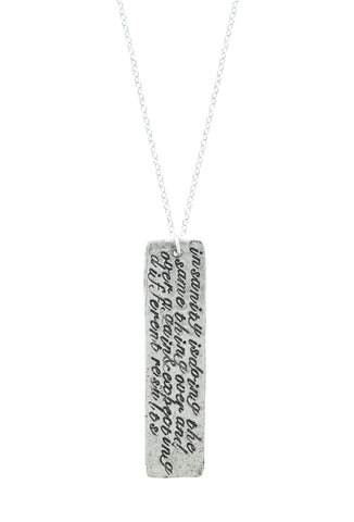 'Insanity Is Doing the Same Thing' Necklace
