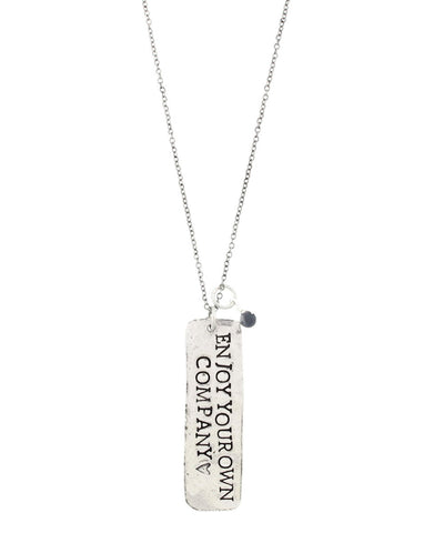 'Enjoy Your Own Company ♡' Jasper Necklace