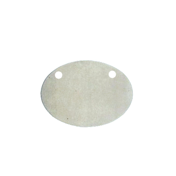 1"x11/16" Brass & Silver Nickel Oval Plate