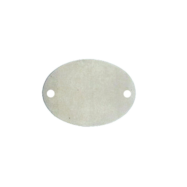1"x11/16" Brass & Silver Nickel Oval Plate