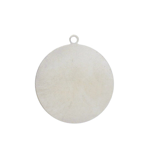 1” SILVER NICKEL CIRCLE LOOP PLATE