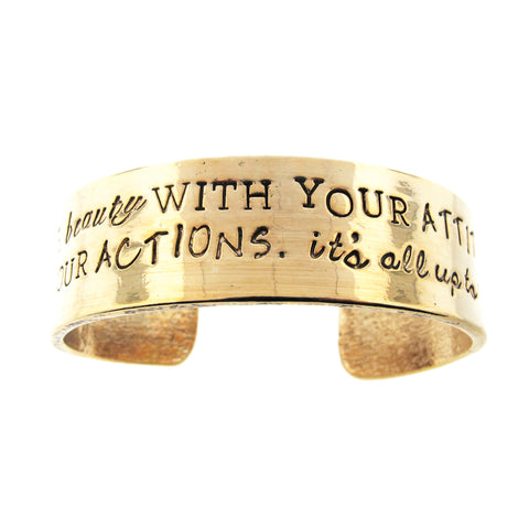 'You Create Beauty' Cuff