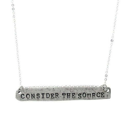 'Consider the Source' Necklace