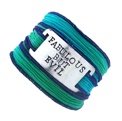 'Fabulous But Evil' Mean Girls Silk Wrap Bracelet