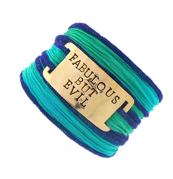 'Fabulous But Evil' Mean Girls Silk Wrap Bracelet