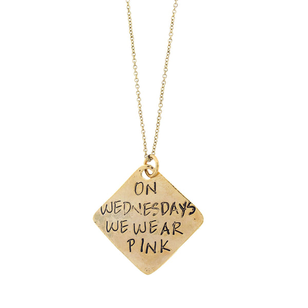 'On Wednesdays We Wear Pink/The Plastics' Mean Girls Necklace